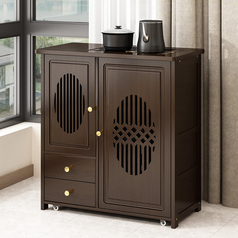 茶几移动茶桌中式小茶台客厅非实木边几家用茶水柜烧水壶一体茶车