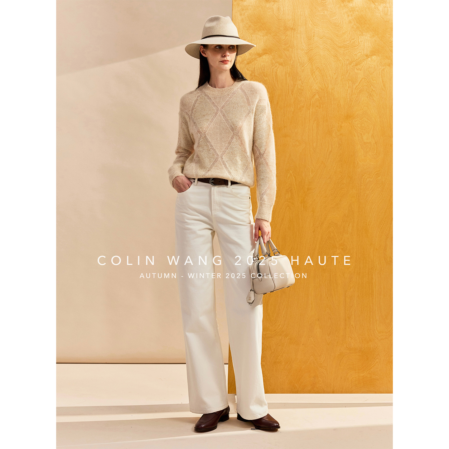 COLINWANG-尼斯周末|奢牌质感重工马海毛羊毛珠片老钱风针织衫