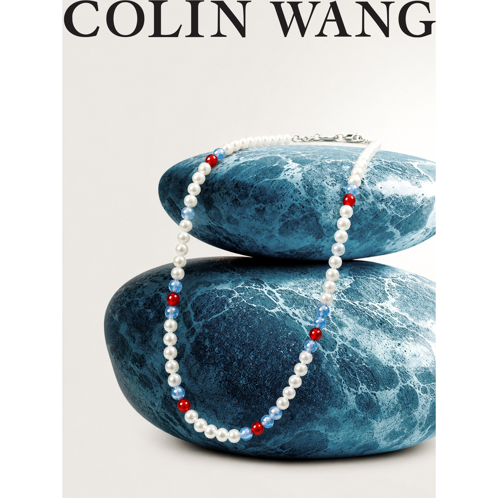 COLINWANG-珍珠/红玛瑙/蓝晶石精致优雅气质简约手串/项链张若愚