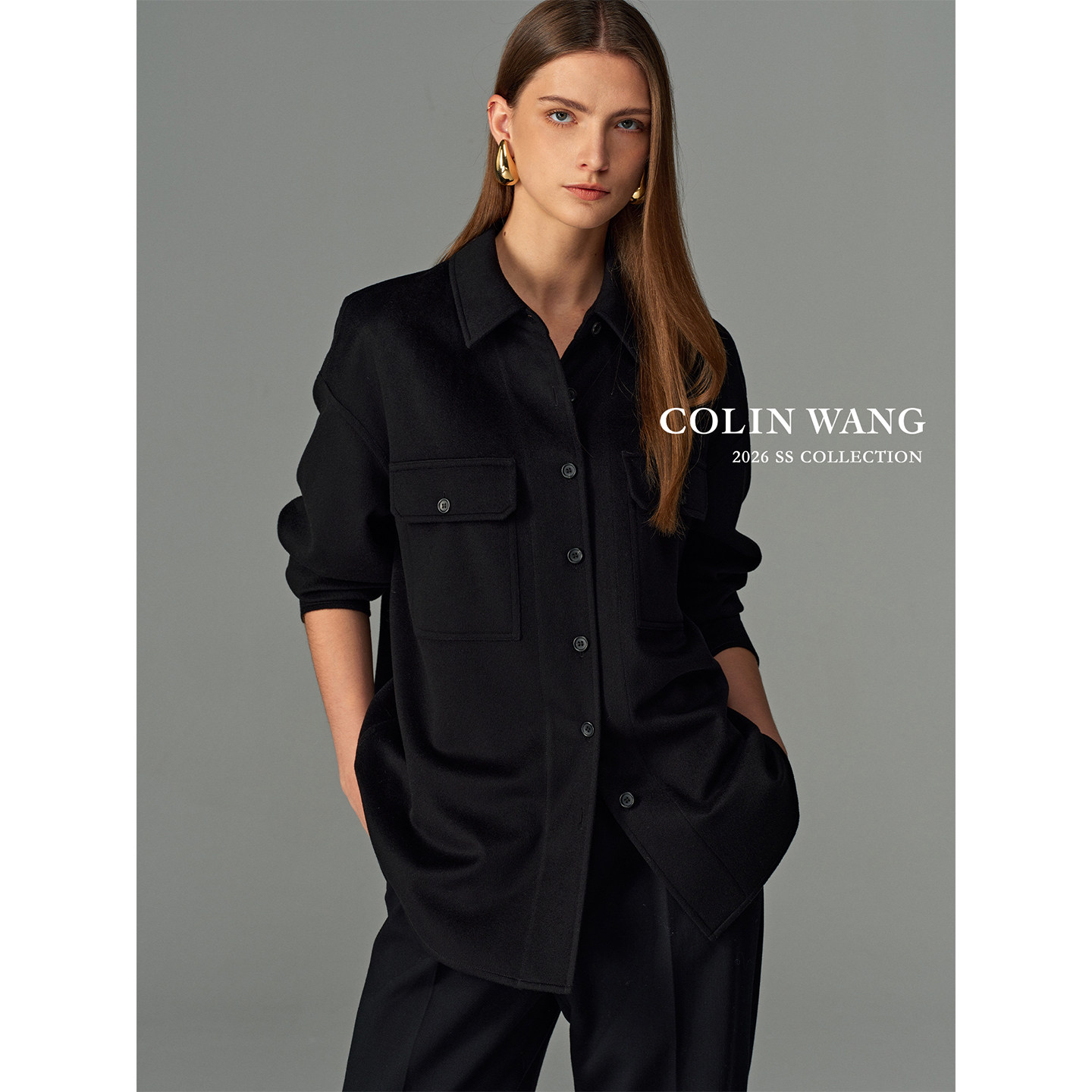 COLIN WANG雅绅风度|奢牌同源羊绒羊毛绅士优雅通勤休闲衬衫外套,女装/女士精品,衬衫,淘宝优惠券,粉丝福利购,淘宝优惠卷