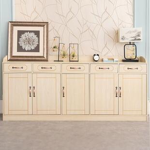 2米加长现代简约餐边柜储物柜客厅收纳柜茶水柜备餐柜碗柜5门定制