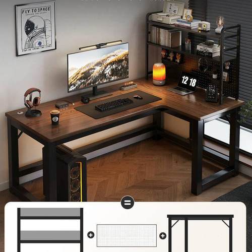 学习桌办公工作台型写字桌简易转角电脑桌电竞桌L初双人书桌高中