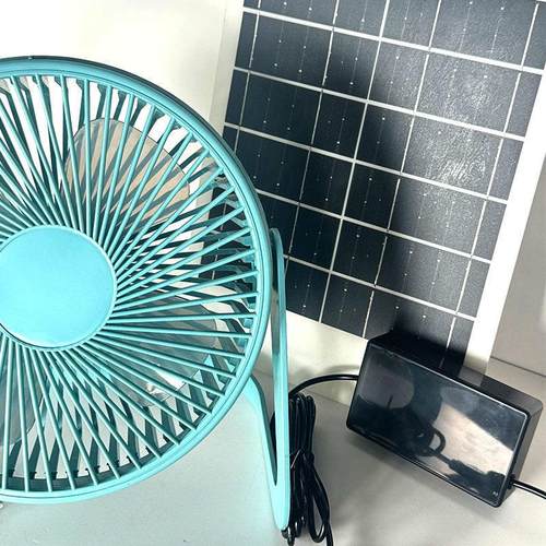 USB插电款桌面小风扇6寸可配太阳能板和储能宝户外居家多用静音扇