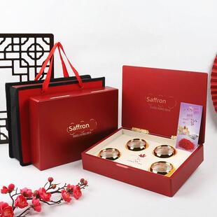 藏红花包装盒礼盒10克20g30克装皮质礼袋木质礼品盒藏红花空瓶子