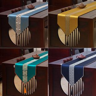 新中式桌旗中国风茶桌桌旗餐桌旗布电视柜盖布茶几桌旗布定制包邮