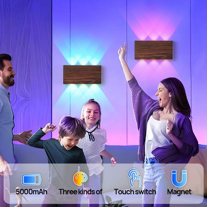 2024led充电磁吸壁灯触摸调光带遥控免布线壁灯卧室床头走廊