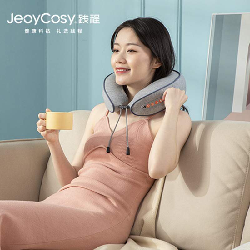践程办公室家用车载按摩靠枕按摩垫电动无线多功能揉捏热敷腰肌劳