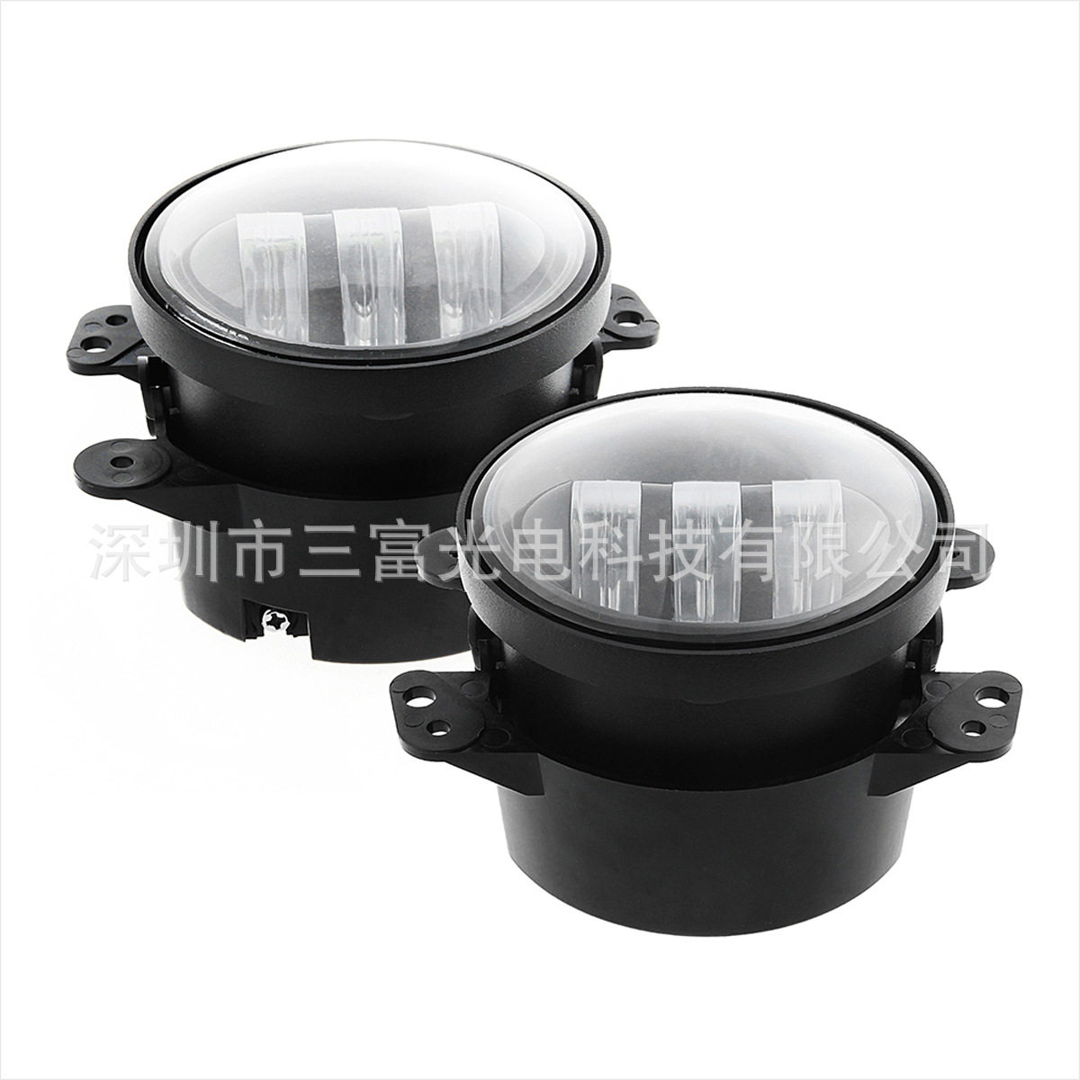 J023适用于JK牧马人前保险杠雾灯30W4英寸LED光导前雾灯