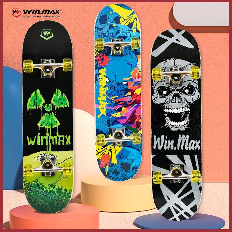 威玛斯31英寸9层初学多风格板面中国枫木双踢凹面滑板青少年滑板