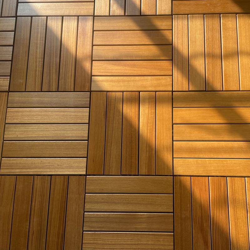 露台拼接地板缅甸老柚木户外实木阳阳光房卡扣直铺室外防腐木