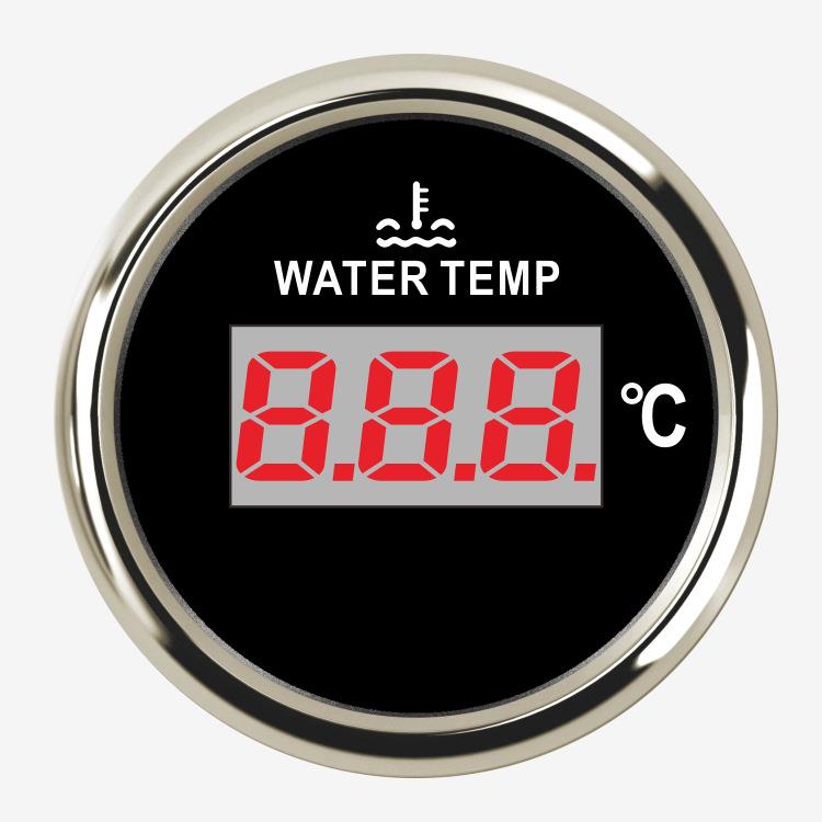数字显示水箱温度变化显示表52mm9-32v汽艇轮船货车水箱测温度用