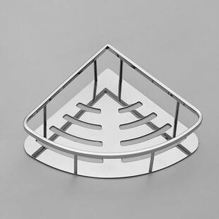 304不锈钢扇型转角架卫生间三角置物架单层厨房浴室脚架加厚承重