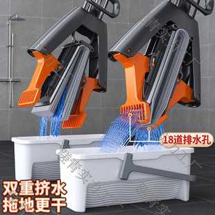 海绵拖把2023懒人吸水胶棉头一拖净家用免手洗拖布地拖 佳帮手新款