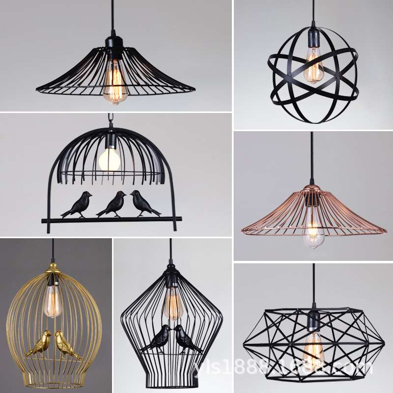 复古怀旧铁艺loft办公室小吊灯美式餐饭厅吧台创意工业风单头灯具