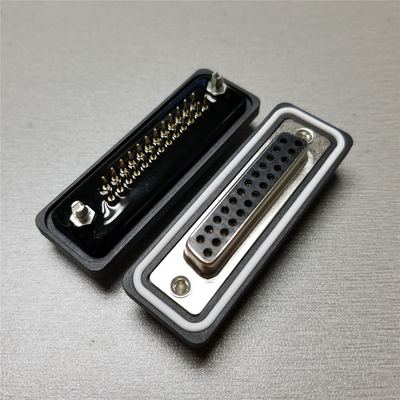 批发DB25pin直插防水母座 防水等级IP67并口d-sub25pin母头连接器