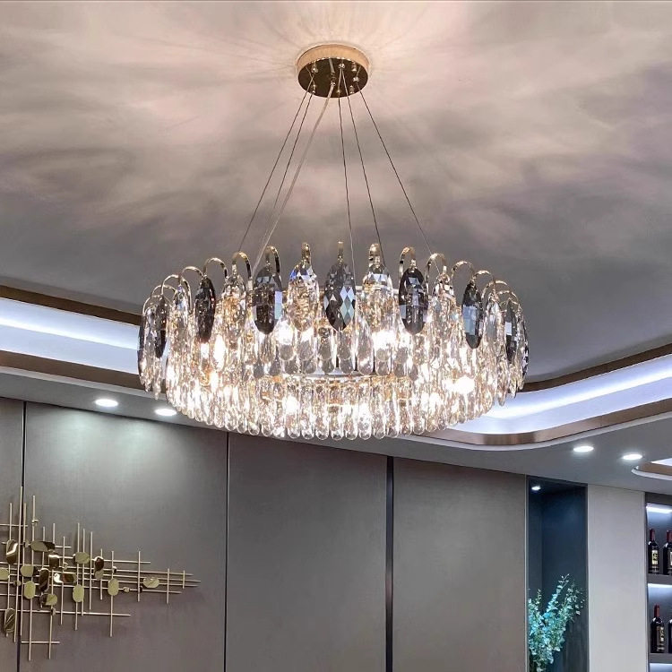 后现代轻奢水晶吊灯欧式客厅卧室吊灯 餐厅别墅酒店高档家用主灯
