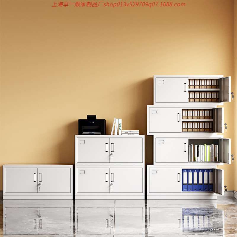 分体五节档案柜办公室铁皮文件柜财务凭证柜储物柜矮柜分层铁皮柜