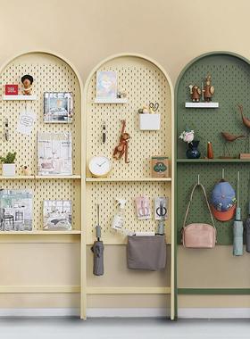 木目iwood 玄关门后芝士薄柜洞洞板 墙边极窄11cm置物收纳拱形柜