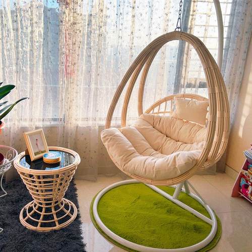 吊椅阳台家用休闲椅摇篮椅秋千室内懒人吊床摇椅卧室少女吊篮藤椅