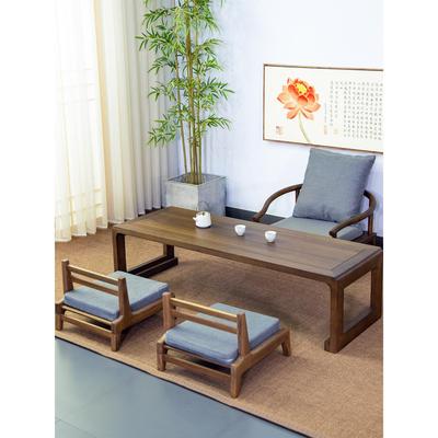 乐朴可折叠老榆木榻榻米茶几新中式炕桌实木飘窗桌民宿地台桌茶桌