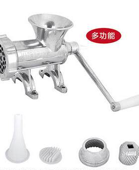 12型卧式加厚铝合金家用绞肉机小型手摇碎肉机碎肉磨粉机压面机