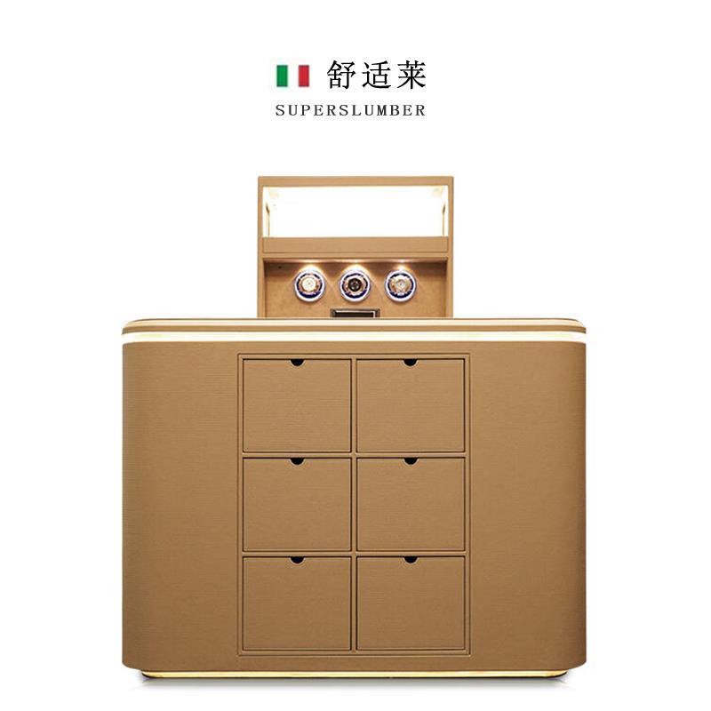 意式轻奢衣帽间中岛柜设计师珠宝柜高端储物展示柜家用落地首饰柜