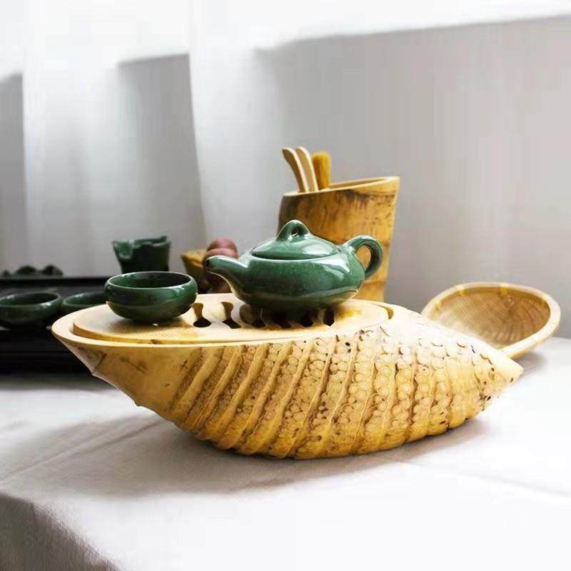 创意天然老竹根雕干泡盘壶承壶托储水茶盘功夫茶具小茶台茶海茶垫,特色手工艺,竹编/竹雕,淘宝优惠券,粉丝福利购,淘宝优惠卷
