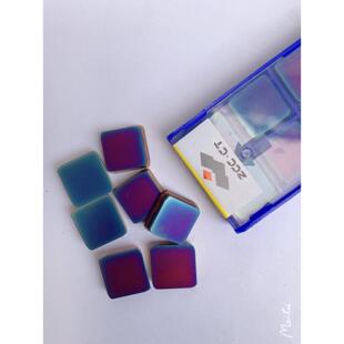 淬火钢 高硬钢专用七彩超硬四方铣刀片4160511纳米涂层刀片调制钢