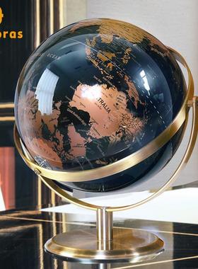 现代轻奢高档地球仪摆件玄关客厅家居软装饰品酒柜办公室书房桌面
