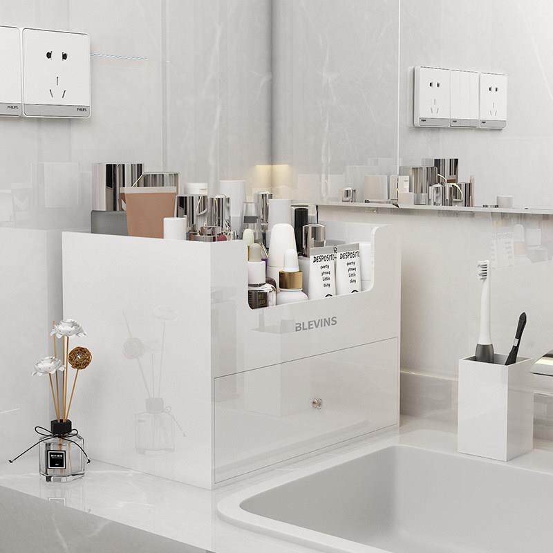 化妆室化妆品收纳盒洗漱台护肤品置物架化妆台桌面大容量整理盒子