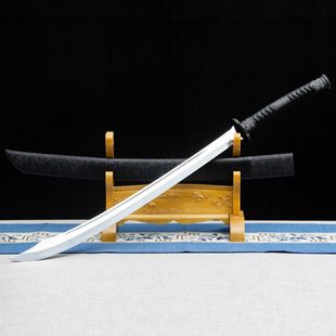 龙泉市刀剑高锰钢手工锻打牛尾雁翎刀锦衣卫清刀双手刀收藏未开刃