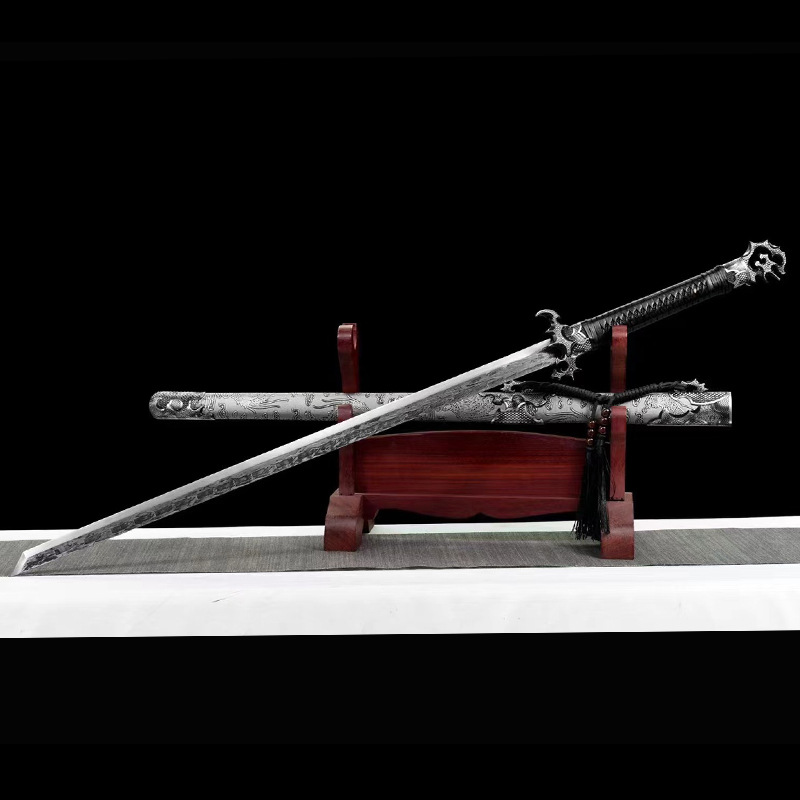 唐横刀家居摆件龙泉镇宅宝剑一体