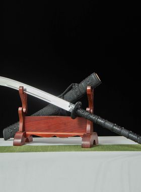 龙泉市刀剑双手康熙牛尾战刀