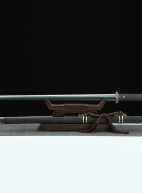 龙泉市刀剑真鱼皮一体唐剑素装