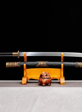 龙泉市刀剑高锰钢防身户撒双手刀