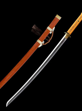 铜装反曲唐横刀龙凤檀款608