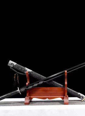 唐横刀龙泉镇宅宝剑一体刀剑