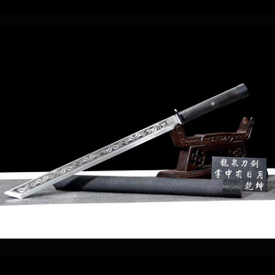 龙泉市刀剑一体锻打高锰钢唐横刀户外短刀剑宝剑防身刀具未开刃