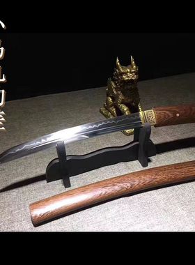 龙泉市刀剑T10钢覆土烧刃小乌丸