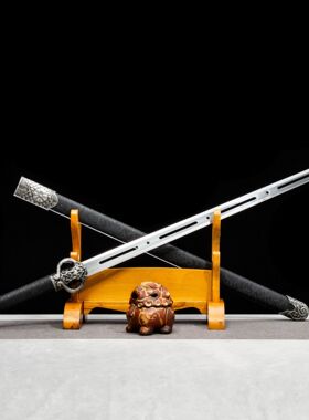 龙泉市刀剑高锰钢一体镂空龙王剑