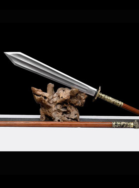 大唐陌刀影视道具花纹钢一体手工