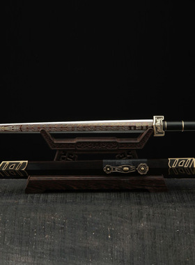 龙泉市刀剑花纹钢影视宝剑一体