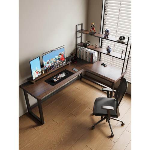 实木角电脑桌家用桌l型办公桌电脑桌卧室角电子竞技桌异形桌