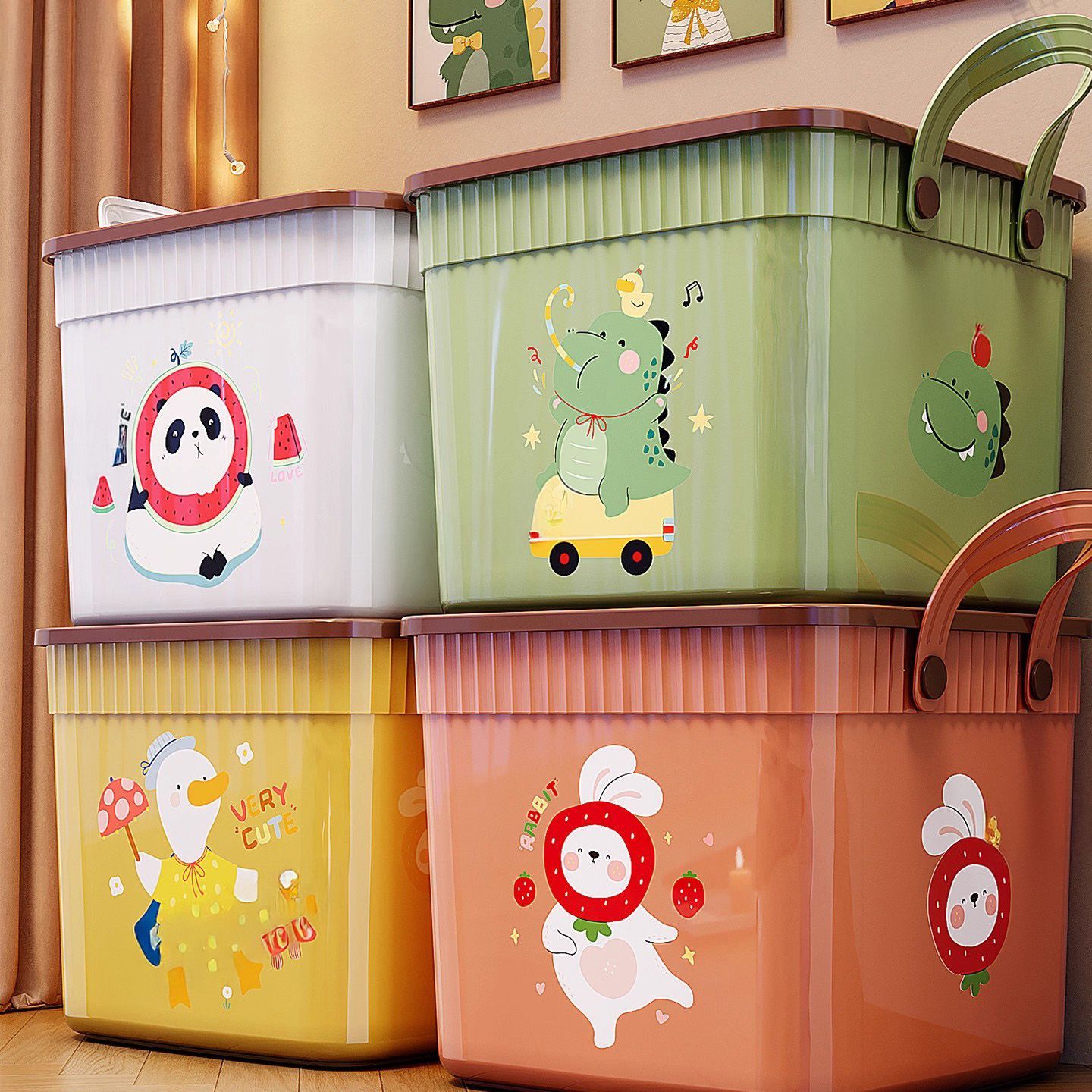 高颜值卡通风多功能零食杂物收纳