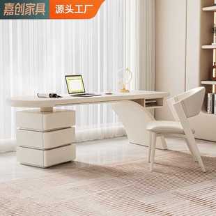 电脑桌 奶油风书桌卧室家用写字台桌子工作台办公桌简约现代台式