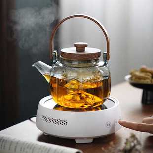 玻璃耐高温家用电陶炉泡茶蒸烧水壶茶炉 围炉煮茶壶煮茶器茶具套装