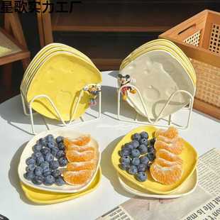 奶酪吐骨碟家用食品级陶瓷吐骨头盘小碟子精致桌面餐桌垃圾渣盘