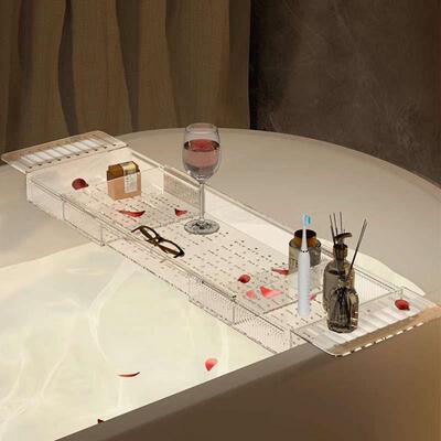 MOLA.Late.置物架侧边可伸缩浴缸托盘泡澡亚克力架子支架丨柒迟