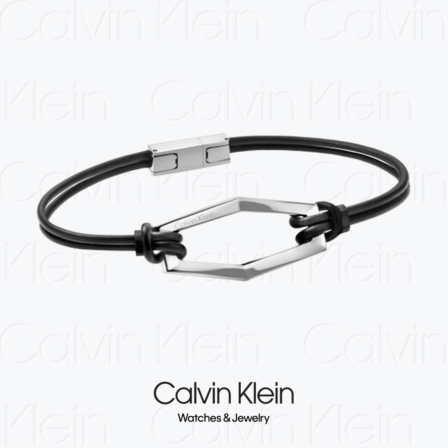 CalvinKlein男士小牛皮手链
