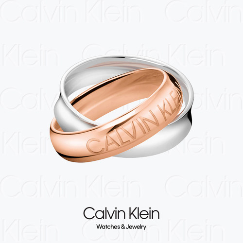CalvinKlein双色双圈情侣对戒